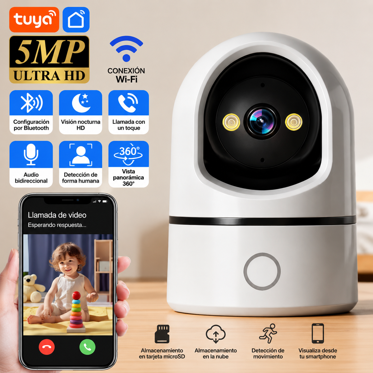 Cámara Monitor para Bebé | Vigila y Escucha a Tu Bebé Desde Cualquier Lugar